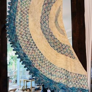 Elegant Multicolor Knit Wrap, Custom Made, Brand New